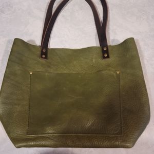 Portland Leather Goods Med Classic Kiwi Tote